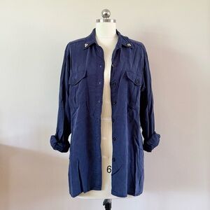 ’80s / Indigo Button Down